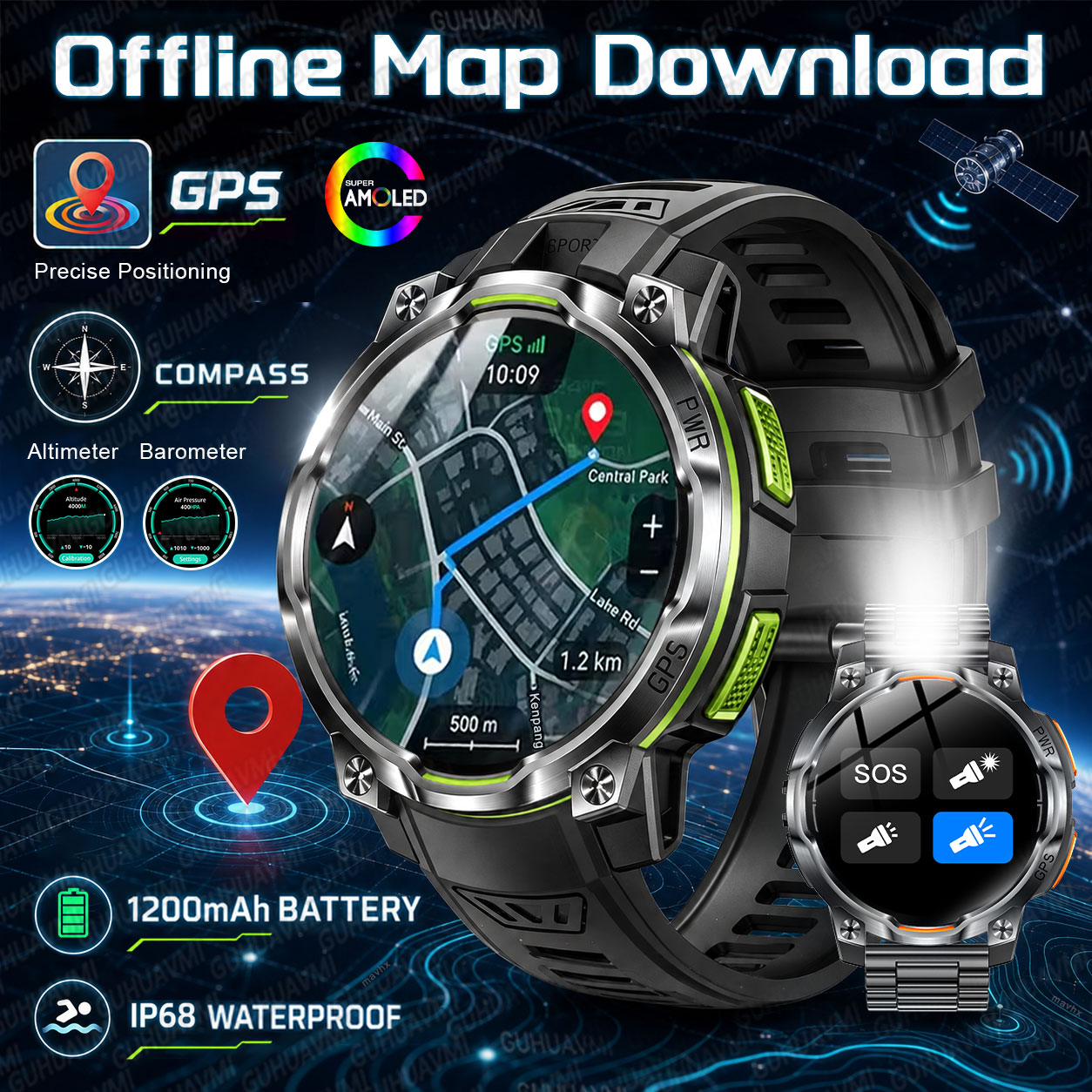 Nouvelle montre intelligente G - Compass Lensatic avis et prix